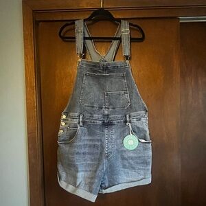 Classic Blue Denim Overall Shorts